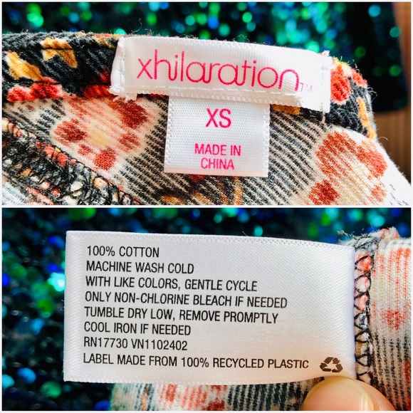 XHILARATION⚡️Cute Floral Corduroy Overall Dress_XS - Picture 7 of 9